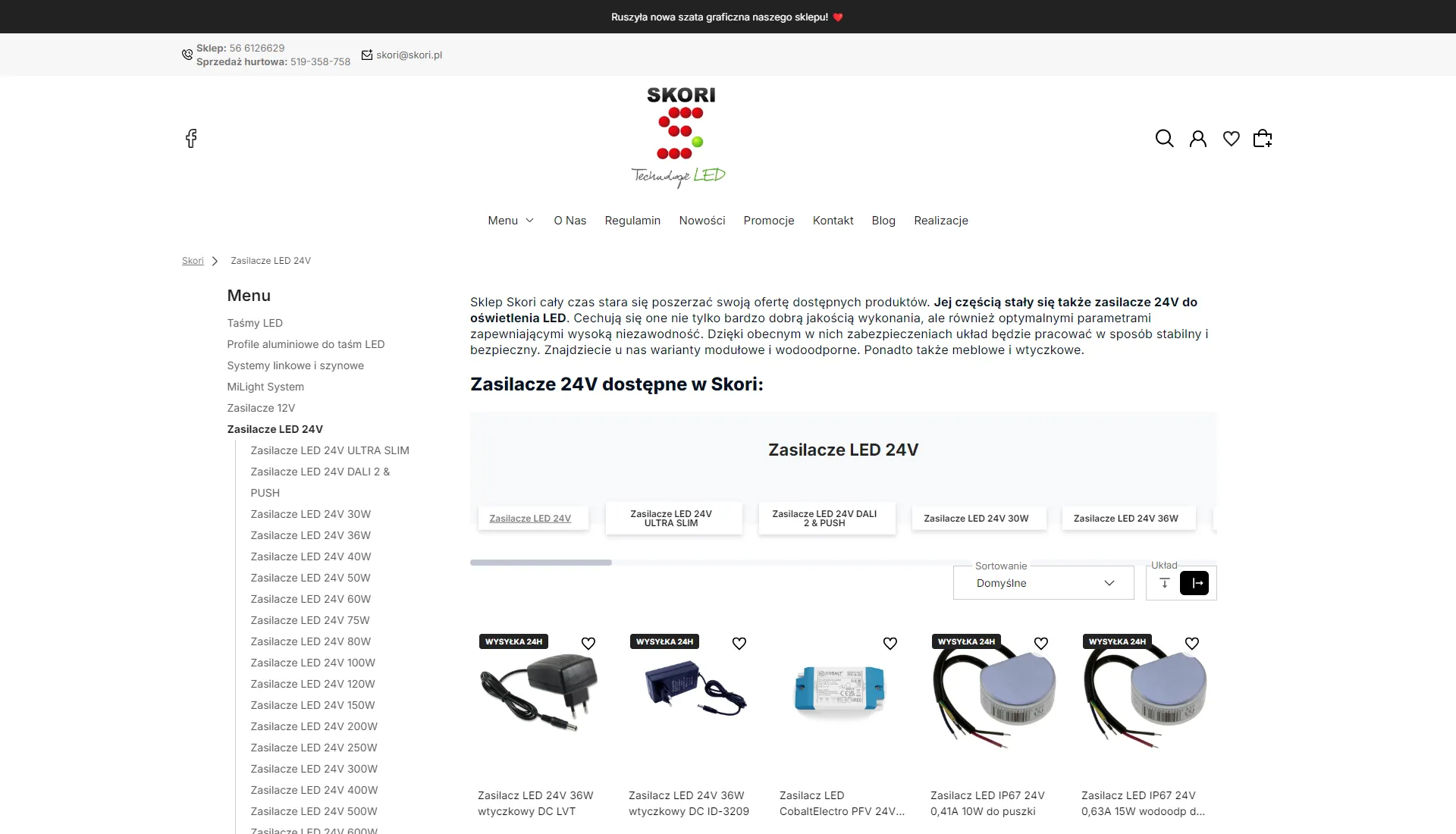 Jak obliczyć moc i zapas energii, które powinny mieć zasilacze LED 24V?