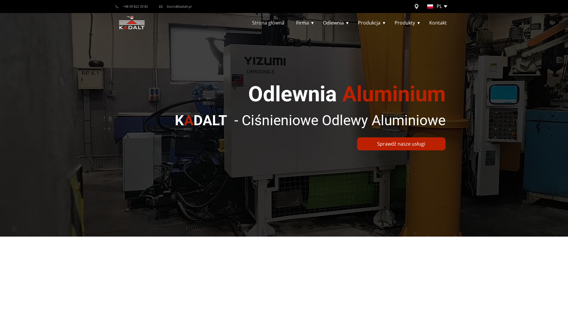 Podgląd strony Odlewnia metali Kadalt