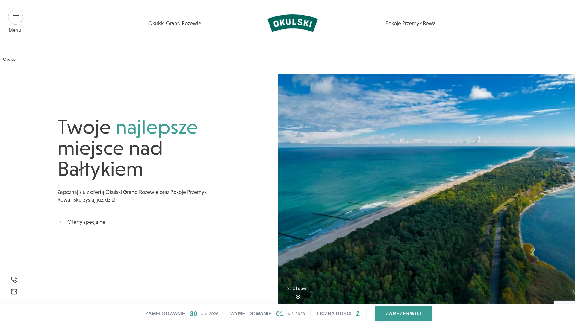 Podgląd strony Okulski Grand Rozewie